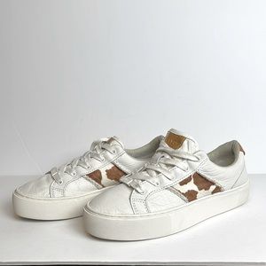 UGG Denale Cow print Calf hair leather sneakers, Wm’s Sz 6